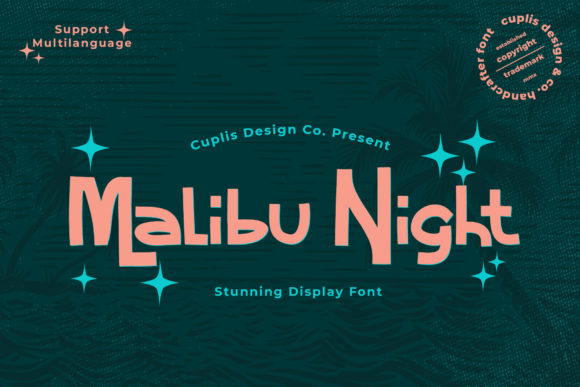 Malibu Night: A Display Font That Elevates Web Design