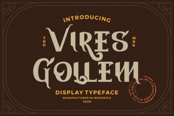 Vires Gollem: A Bold Display Font for Editorial Creativity