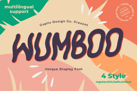 Wumboo: A Bouncy Display Font for Web Design